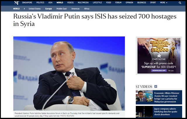 「イスラム国」が完全復活中とプーチンが緊急警告「700人が人質に取られた」「毎日10人処刑、要求のまないと続く」の画像2