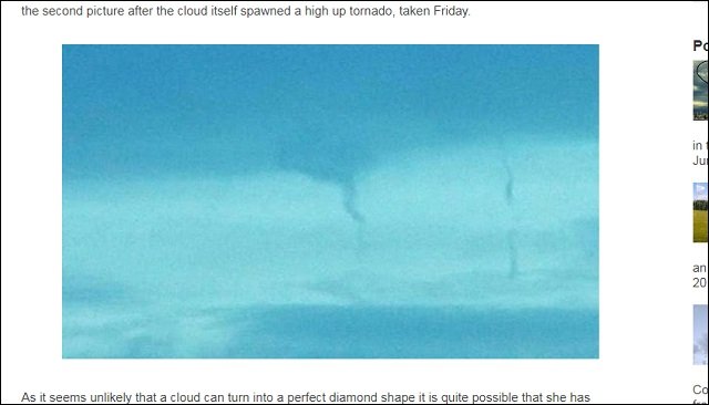 アメリカ上空にダイヤモンド型UFO出現! 専門家「気象を操作してトルネードを発生させている」の画像2