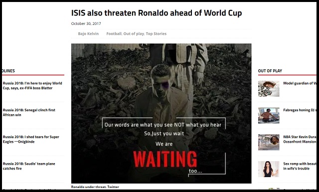 サッカーw杯で イスラム国 がメッシを狙ったテロ予告ポスターを公開 クリロナにも警告 目から血も