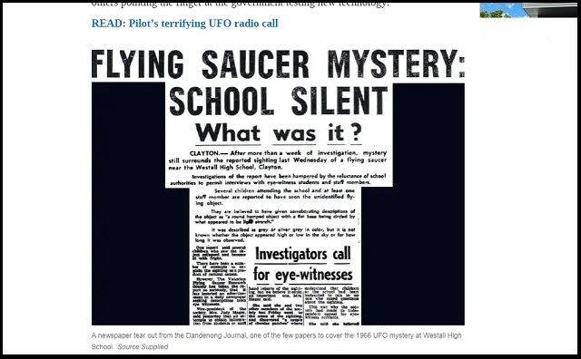 オーストラリア最大のUFO事件「ウェストオール」の解明に繋がる音源公開! 350人以上が目撃「UFO5機が20分間ホバリング」の画像2