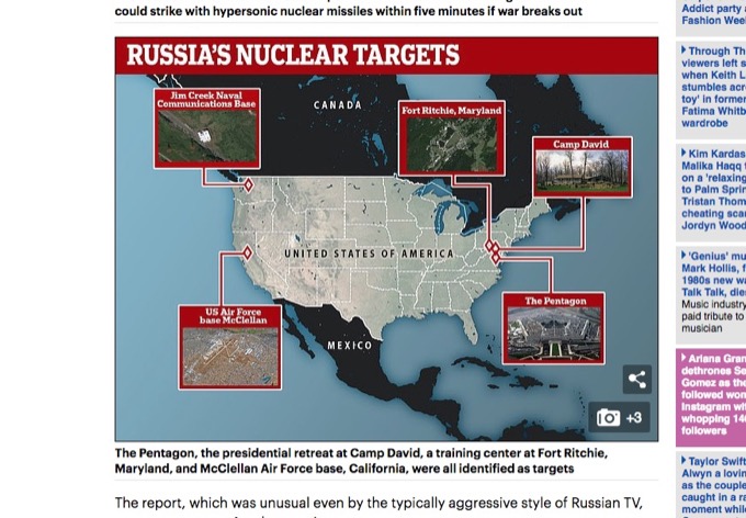 第三次世界大戦 ロシアが アメリカ本土の核攻撃ターゲットリスト5 を公開 発射から5分で壊滅 プーチンの最終警告だ