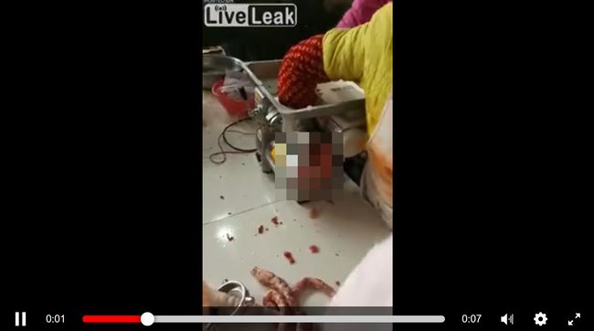 【閲覧注意】自分の手を「人肉ミンチ」にしてしまった女! 自分の挽肉に本人も周囲もショックのあまり…!=中国の画像1