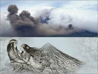 【完全本物】世界中で超話題の奇跡！ 噴火したフィリピン「マヨン山」の煙の形が“悲恋伝説の男女”にソックリ！