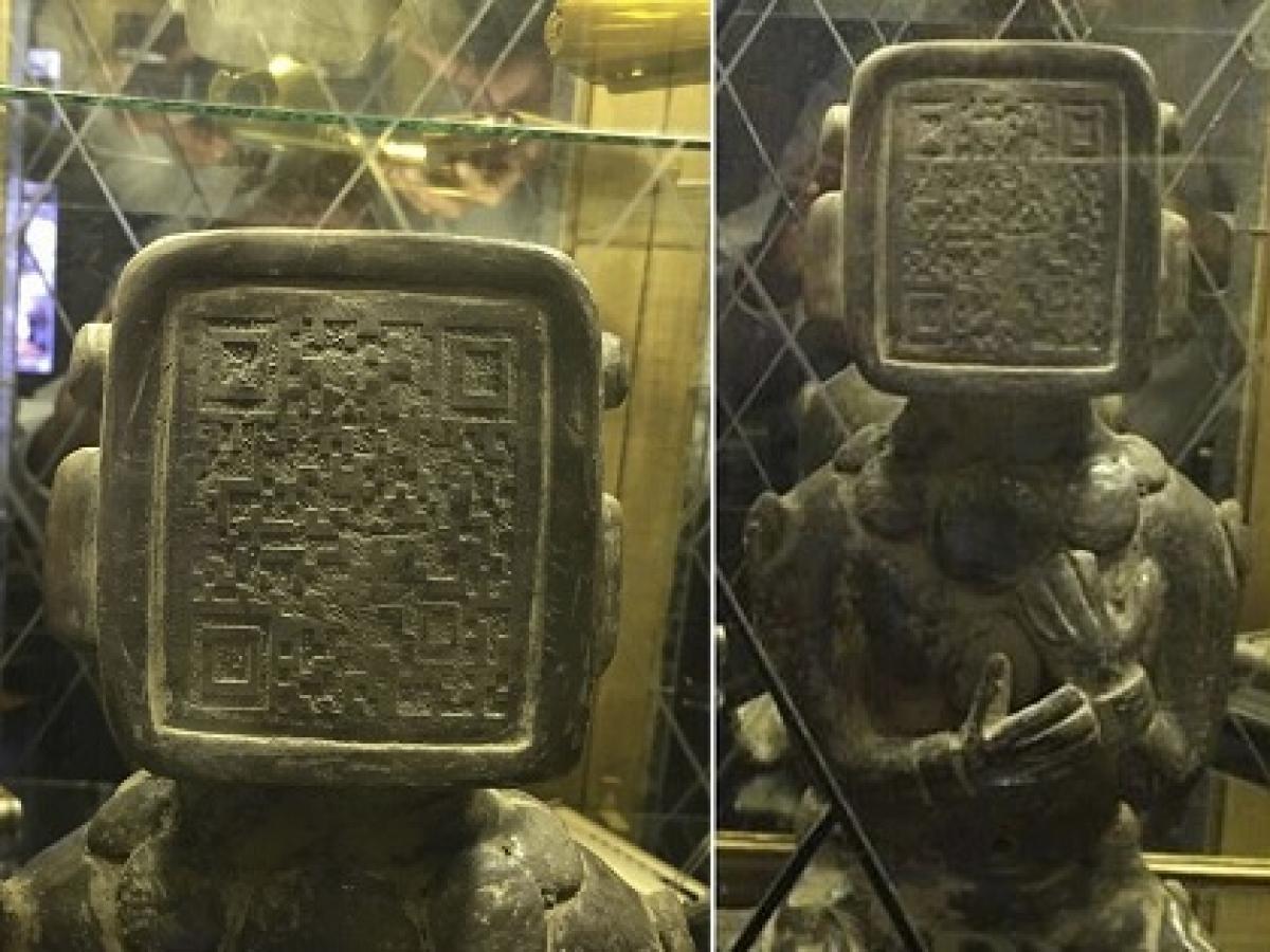 マヤ文明は Qrコード を使っていた 彫像の顔を読み取ってみたら
