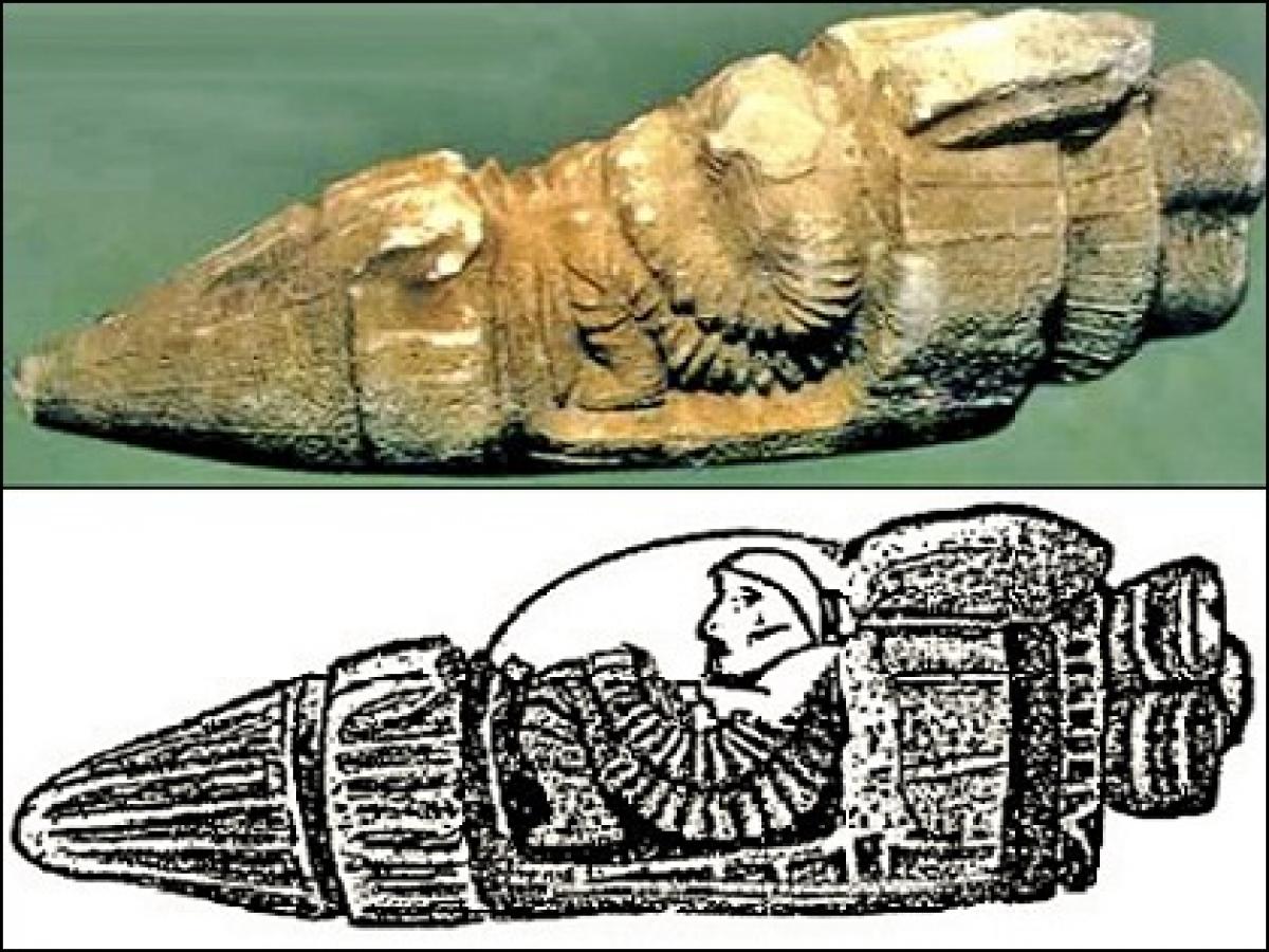 オーパーツ 3千年前の古代遺跡から出土した 宇宙船に乗った人間 の石像がヤバい