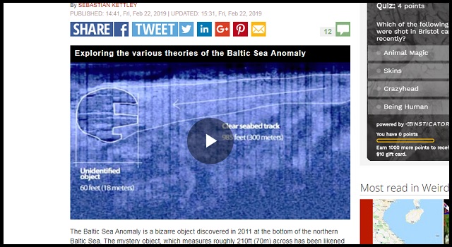 8年間謎に包まれたままの「バルト海の異物」に新証言！ 電子機器の異常、縁取られた穴、円形配置の… ダイバーが衝撃暴露！の画像1