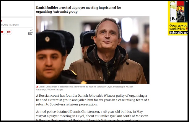 ロシアが「エホバの証人」を超過激組織認定、ただの一般信者でも懲役6年！ プーチンの宗教弾圧がヤバイの画像1
