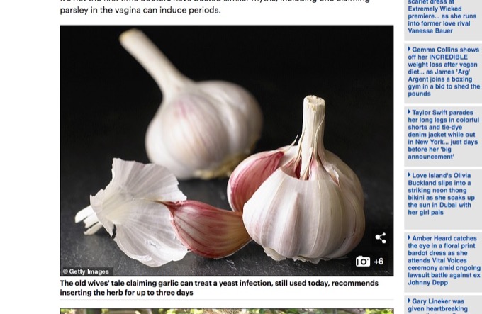膣にニンニクを入れてはいけないことが発覚! リンゴ酢でヴァギナ引き締めもウソ…膣に絶対入れてはいけないもの6選!の画像2