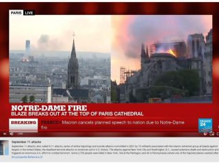 仏ノートルダム寺院の大規模火災が9.11テロと関連、YouTubeがリンク付け…一体なぜ？