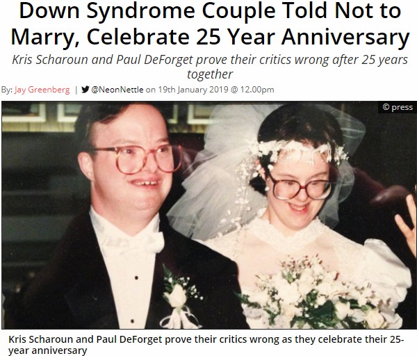 ダウン症夫婦の25年間の結婚生活が証明したもの ― 批判と困難を乗り越えた無条件の愛の記録「彼の目の中に私の未来を見た」の画像1