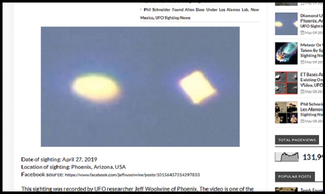 「こんな鮮明なUFO動画は久しぶりです」専門家が大興奮!!  かなりヤバイ瞬間移動UFO映像がフェニックスで撮影される！の画像1