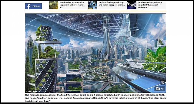 【速報】アマゾンCEOジェフ・ベゾスが超壮大「宇宙コロニー」構想を発表！ 最高すぎるスケール感に胸アツ！の画像3
