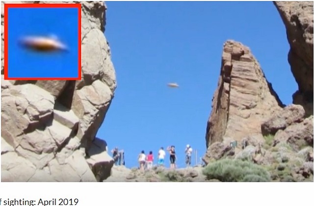 スペインの火山上空に超クッキリUFO、これはすごい! 目撃者も証言「無音だった」「中央にドーム型構造、エイリアン基地か?」の画像1