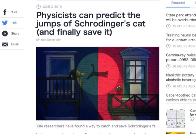 シュレーディンガーの猫を救う方法が発見される!! 「量子跳躍」で事象を反転させて… 定説完全に覆る！の画像1