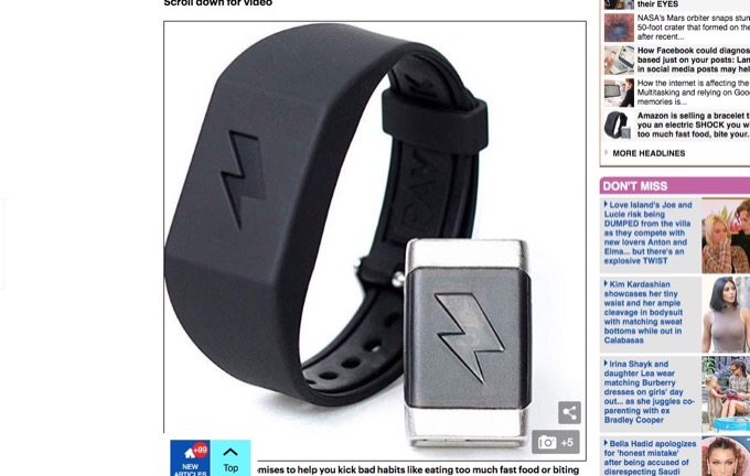 電気ショックで悪習慣を直すAmazonガジェット「PAVLOK」最新版がヤバい! 痛みのレベルは…の画像1