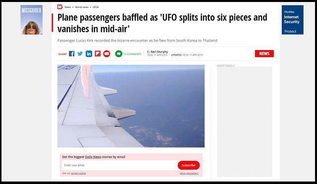 「UFOが6つに分裂している！」飛行機の乗客がUFO動画を激撮、点滅を繰り返し…！ かつて機長が驚愕したUFOと酷似！の画像1