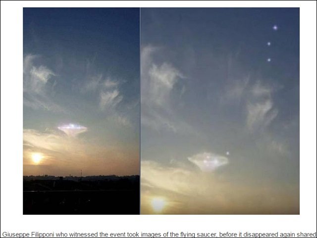 地震発生直前、イタリアで七色に輝く「巨大真珠型UFO」が激写されていた?宇宙人による地質調査か?の画像1