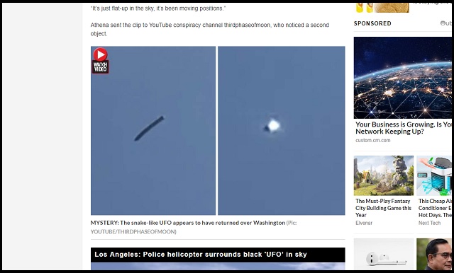 米国で謎の操縦士が存在する「へび型UFO」が続々出現！ エネルギービーム発射の発光体の正体とは!?の画像1