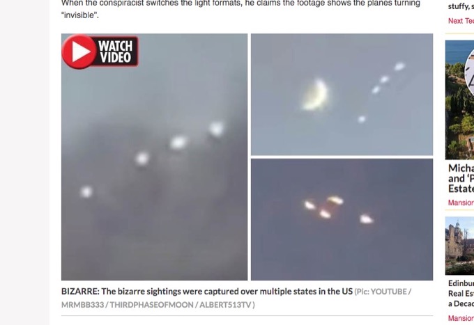 今年最高の「UFO目撃&激写」ニュース! 米住民がUFOを一斉目撃、複数カメラで激写される!「4つの光点が…」の画像1