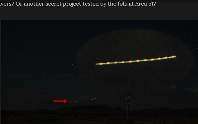 エリア51に超絶カラフルな「チューブ型UFO」が2機も出現!エイリアン高速道路ルート375で撮影の画像1
