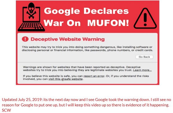 グーグルが世界最大のUFOサイト「MUFON」を詐欺認定! 専門家「UFO情報の言論統制。知る権利の妨害行為」の画像1