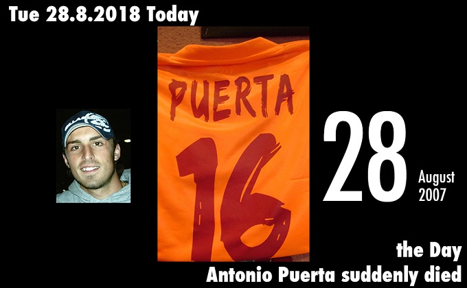 8月28日はサッカースペイン代表アントニオ プエルタが試合中に亡くなった日 試合中に昏倒 背番号は永久欠番に