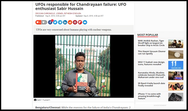 インド月面着陸失敗はUFOが引き起こした! 政府に警告「核兵器を放棄せよ」の画像2