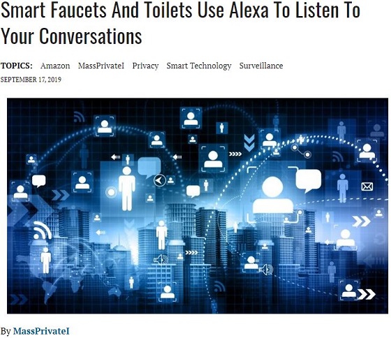 スマート蛇口やスマートトイレはアレクサを通じて会話を聞いている! プライベートな場所はもうない!の画像1