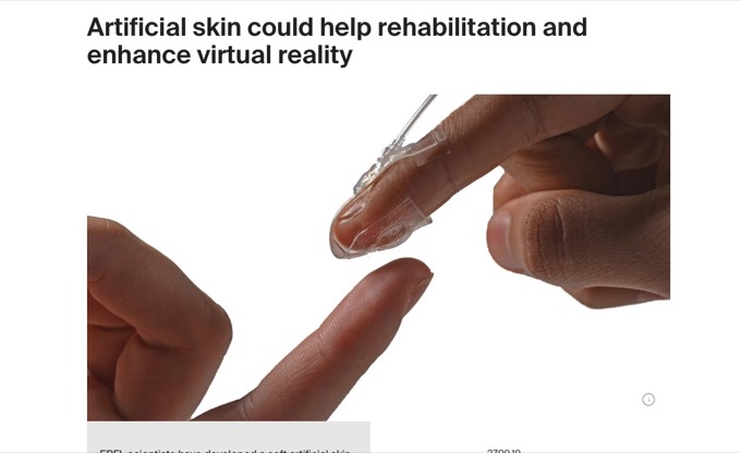 触覚をリアルに再現する「人工皮膚」爆誕でVRに劇的進展! 指に巻くだけで仮想と現実の境はガチ消滅へ!の画像1