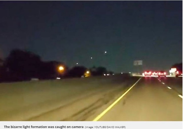 米テキサスの夜空に3つの直列怪光出現、大ニュースに! 米軍極秘ハイブリッド航空機か、ヘビ型UFOと関連も… 学者もお手上げ!の画像1
