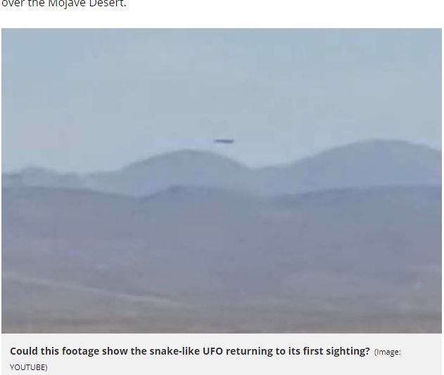 またもや「ヘビ型UFO」出現!!! なぜヘビ型ばかり「米軍は静かに監視中」の画像1