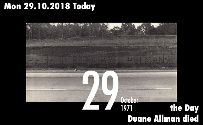 10月29日は70年代米人気ロックバンド「オールマン・ブラザーズ」のギタリスト、デュアン・オールマンがバイク事故で死んだ日!の画像1