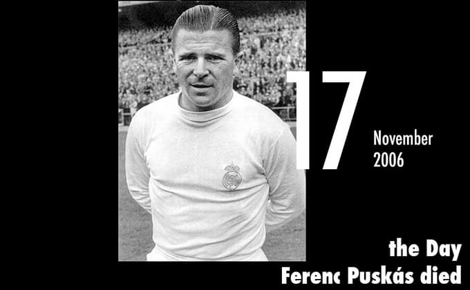 11月17日は50年代に無敵の強さを誇ったサッカー選手フィレンツェ・プスカシュが死亡した日! 左足はまさに魔法のステッキの画像1