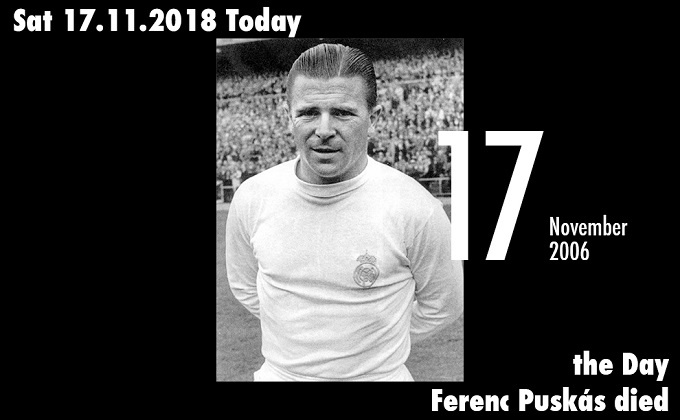 11月17日は50年代に無敵の強さを誇ったサッカー選手フィレンツェ・プスカシュが死亡した日! 左足はまさに魔法のステッキの画像1