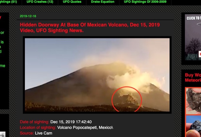 「宇宙人の豪邸」がポポカテペトル火山の麓に出現! 扉も開き、これはすごい…UFOの基地か!?の画像1