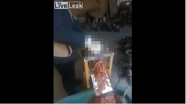 【閲覧注意】中国の最恐・挽き肉づくり映像流出! ニワトリを丸ごとそのままミンチに… マジで食えなくなるレベル!の画像1