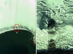【ガチ】南極で人工の巨大洞窟が発見される！ UFO基地か、地底世界への入口か、3m宇宙人の棲家の可能性も！