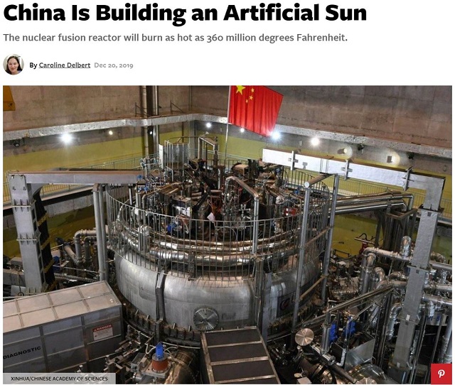 ついに中国が「人工太陽」完成、2020年に運用開始! クリーンエネルギーの究極系か、遅れを取った日本涙目の画像1