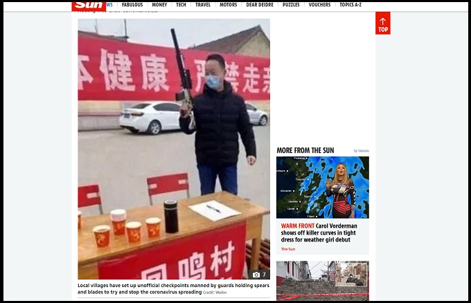 新型コロナウイルス対策！中国農民が「銃や刀で武装」して自ら道路封鎖！ リアル『ウォーキング・デッド』自警団状態に！の画像5