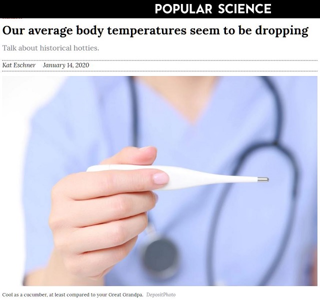 人間の体温が「170年間でどんどん下がり続けている」と判明! 大規模調査を実施… このままだと悲惨!?の画像1