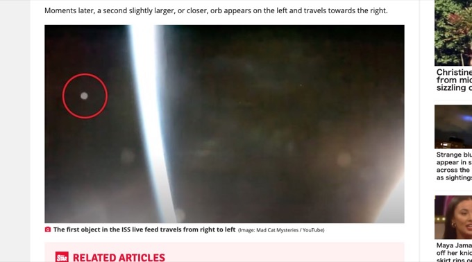 【衝撃映像】「史上最高のUFO」をISSが激撮! Uターン、葉巻型… スぺースXの最新衛星をUFOが偵察していると判明!の画像1