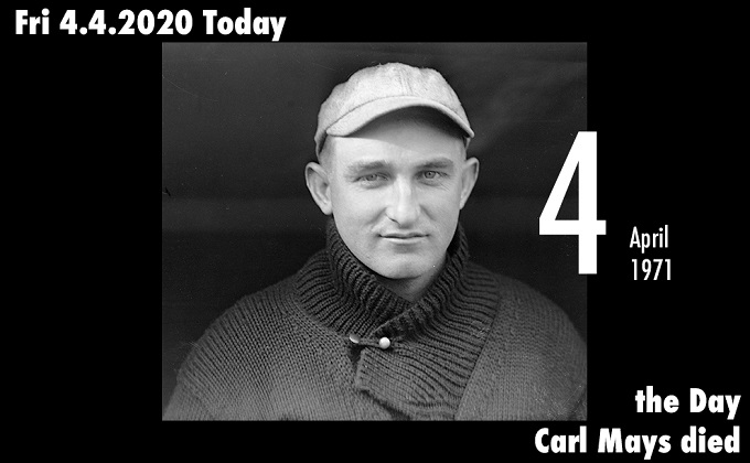 4月4日はメジャーリーガーのカール・メイズが死亡した日! MLB史上初デッドボールで死者を出した大投手の画像1