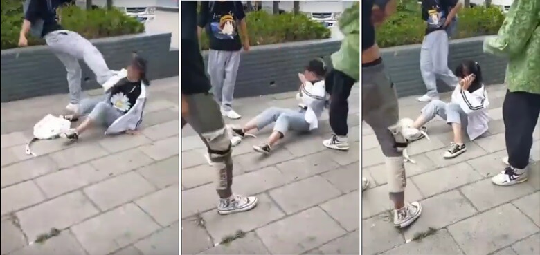 【閲覧注意】中国人の少年グループが12歳少女の顔面を殴る蹴るの壮絶リンチ…! 鬼畜すぎる最悪胸クソ映像流出!の画像1