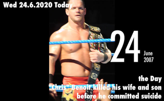 6月24日はプロレスラー「クリス・ベノワ」が妻子殺害後に自殺を遂げた日! 重度のステロイド使用によるうつ病で...の画像1