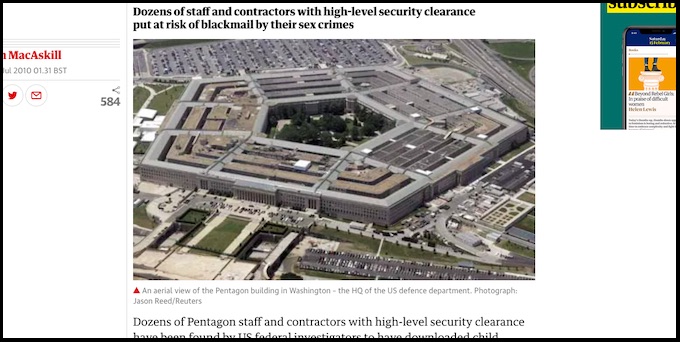 米国防総省で5000人が極秘参加する児童ポルノサークルの深すぎる闇! 撮影者、入手経路、子供はどこから… 欧米エリートの本性の画像1