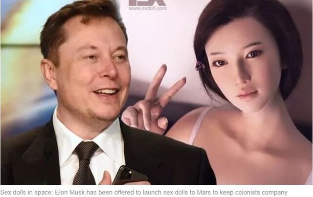 スペースX社の火星ミッションにセックスドールも搭乗へ!? 宇宙飛行士の孤独問題画期的解決案にイーロン・マスクも感激?の画像1