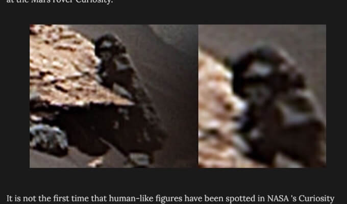 火星探査機キュリオシティをじっと見つめる「謎の生物」をNASAが激撮！ 巻毛、真っ黒な皮膚… やはりエイリアン監視員か!?の画像3