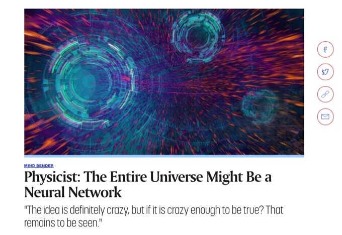「この宇宙はニューラルネットワーク」物理学者の主張が話題! 宇宙全体が脳のはたらきをしている!?の画像1