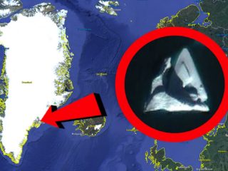 氷河の下から「古代のUFO」がグーグルマップで発見される！ 座標も判明、氷が解けて構造物が露出！