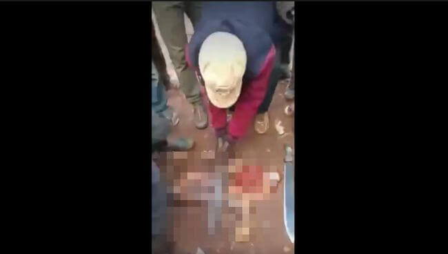 【閲覧注意】人肉テイクアウトか、儀式殺人か!? 切り落とした人間の足を「ぶつ切り」にする恐怖の光景!の画像1